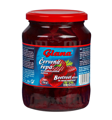 Beetroot slices in sweet and sour, 720ml